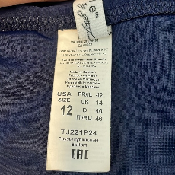 Profile by Gottex navy swim skirt sz 12 - Picture 4 of 6